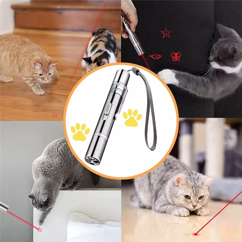 7-in-1 LED Katzenpointer – USB-aufladbar mit UV-Licht, Taschenlampe & 5 Lichtmustern – Kompaktes Multifunktionstool für Spiel & Alltag – Bild 6